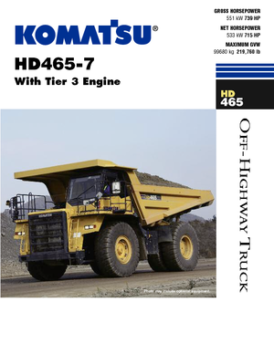 रिजिड डंप ट्रक Komatsu HD465-7E0