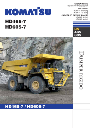रिजिड डंप ट्रक Komatsu HD465-7E0