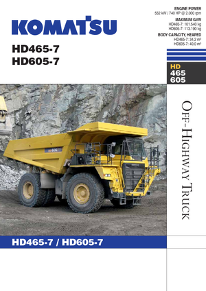 रिजिड डंप ट्रक Komatsu HD465-7E0