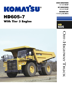 रिजिड डंप ट्रक Komatsu HD605-7 E0