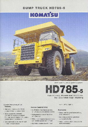रिजिड डंप ट्रक Komatsu HD785-5