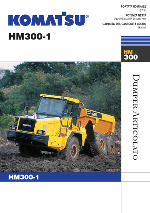 आर्टिकुलेटेड डंप ट्रक Komatsu HM300-1