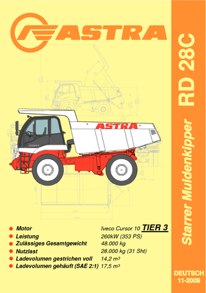 रिजिड डंप ट्रक Astra RD 28 C