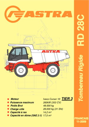 रिजिड डंप ट्रक Astra RD 28 C