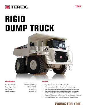 रिजिड डंप ट्रक Terex TR 45