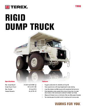 रिजिड डंप ट्रक Terex TR 60