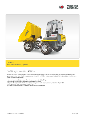 व्हील डंपर Neuson 10001