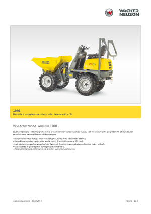 व्हील डंपर Neuson 1001