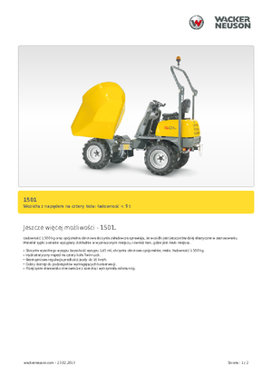 व्हील डंपर Neuson 1501