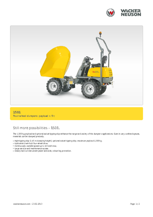 व्हील डंपर Neuson 1501