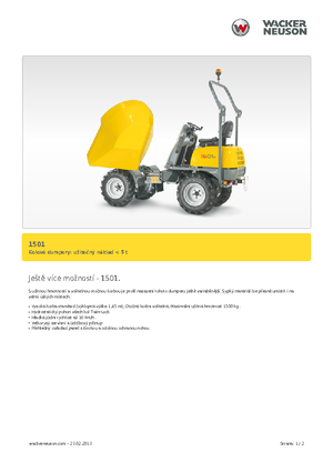 व्हील डंपर Neuson 1501