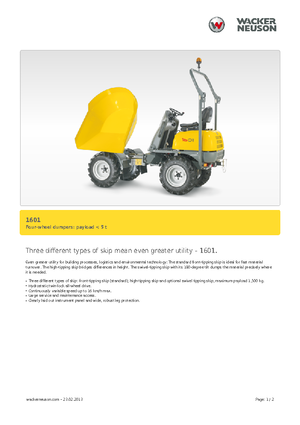 व्हील डंपर Neuson 1601
