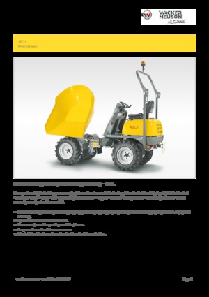 व्हील डंपर Wacker Neuson 1601