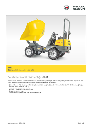 व्हील डंपर Neuson 2001