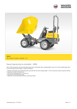 व्हील डंपर Neuson 2001