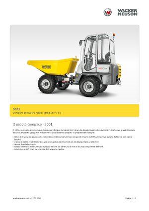 व्हील डंपर Neuson 3001