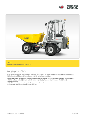व्हील डंपर Neuson 3001