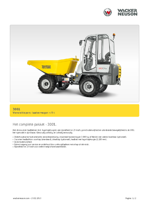 व्हील डंपर Neuson 3001