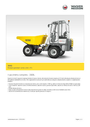 व्हील डंपर Neuson 3001