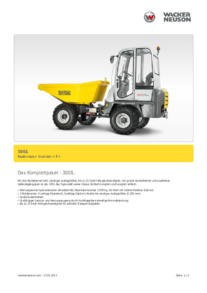व्हील डंपर Neuson 3001