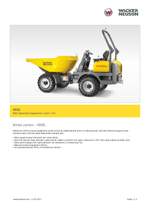 व्हील डंपर Neuson 4001