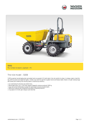 व्हील डंपर Neuson 5001