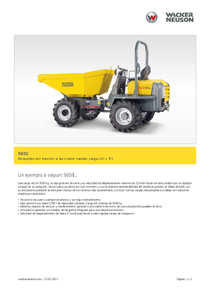 व्हील डंपर Neuson 5001