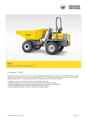 व्हील डंपर Neuson 5001