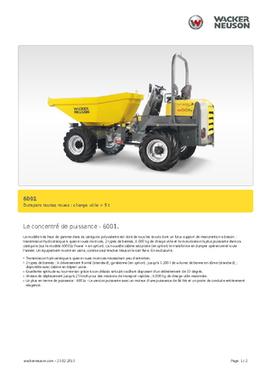 व्हील डंपर Neuson 6001