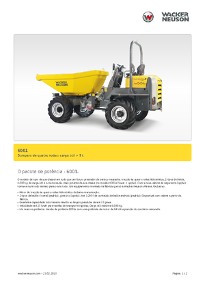 व्हील डंपर Neuson 6001