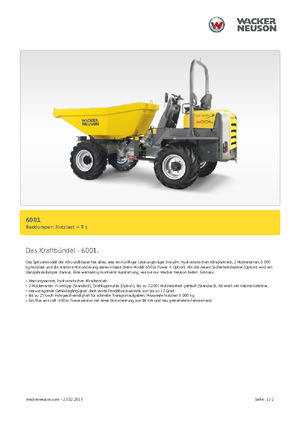 व्हील डंपर Neuson 6001