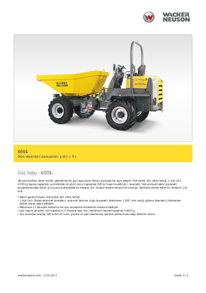 व्हील डंपर Neuson 6001