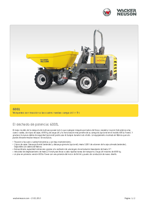 व्हील डंपर Neuson 6001