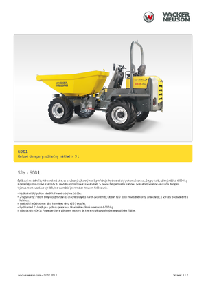व्हील डंपर Neuson 6001
