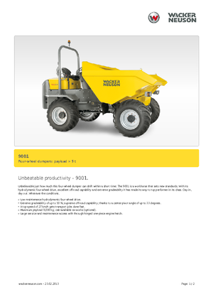 व्हील डंपर Neuson 9001