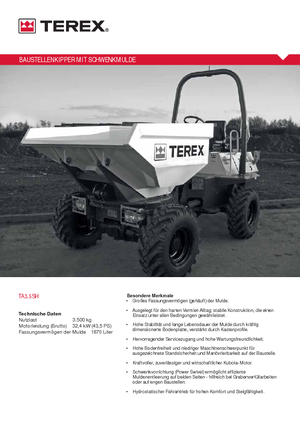 व्हील डंपर Terex TA 3.5 SH
