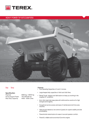 व्हील डंपर Terex TA 9