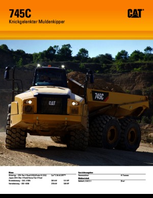 आर्टिकुलेटेड डंप ट्रक Caterpillar 745C