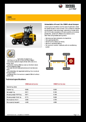 व्हील डंपर Wacker Neuson DW90