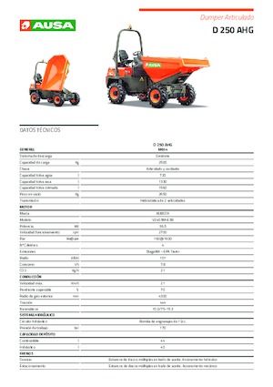 व्हील डंपर Ausa D 250 AHG