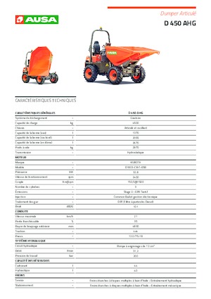 व्हील डंपर Ausa D 450 AHG