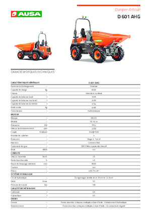 व्हील डंपर Ausa D 601 AHG