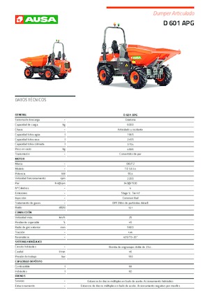 व्हील डंपर Ausa D 601APG 