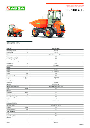 व्हील डंपर Ausa DR 1001 AHG