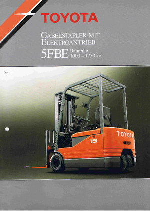 इलेक्ट्रिक फोर्कलिफ्ट Toyota 5 FBE 15