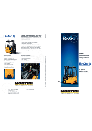 इलेक्ट्रिक फोर्कलिफ्ट Montini Bingoplus N 123 GA.H