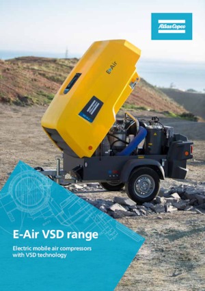 पोर्टेबल एयर कंप्रेसर - डीजल, इलेक्ट्रिक, गैसोलीन Atlas Copco E-Air H185 VSD