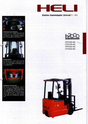 इलेक्ट्रिक फोर्कलिफ्ट Heli CPD 15 S AQ