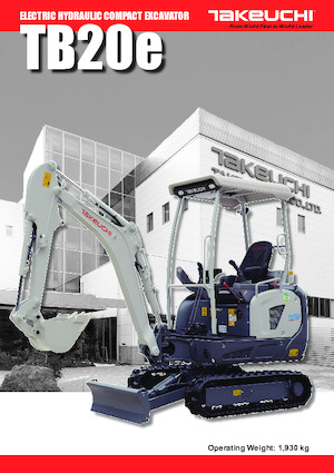 इलेक्ट्रिक क्रॉलर एक्सकेवेटर Takeuchi TB 20 e