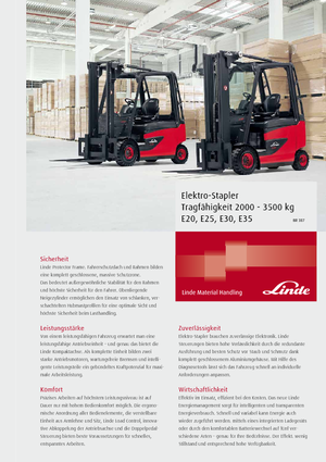 इलेक्ट्रिक फोर्कलिफ्ट Linde E 30/600 HL